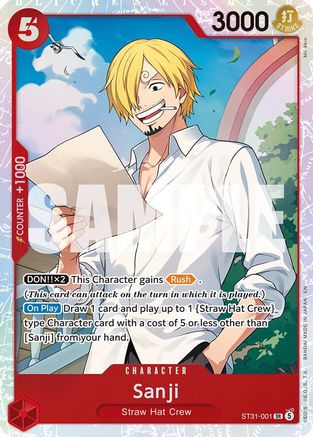 Sanji (ST31-001) [Starter Deck 31: RED Monkey.D.Luffy] Foil