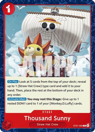 Thousand Sunny (ST31-005) [Starter Deck 31: RED Monkey.D.Luffy]-1