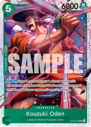 Kouzuki Oden (ST32-002) [Starter Deck 32: GREEN Roronoa Zoro] Foil
