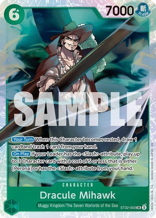 Dracule Mihawk (ST32-003) [Starter Deck 32: GREEN Roronoa Zoro] Foil-1