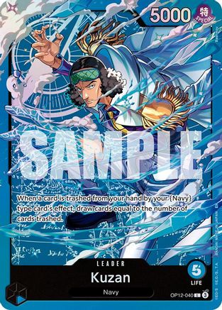 Kuzan (OP12-040) (OP12-040) [Starter Deck 33: BLUE Kuzan] Foil-1