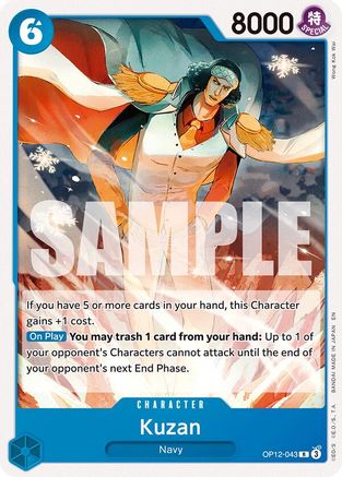 Kuzan (OP12-043) (OP12-043) [Starter Deck 33: BLUE Kuzan]-1