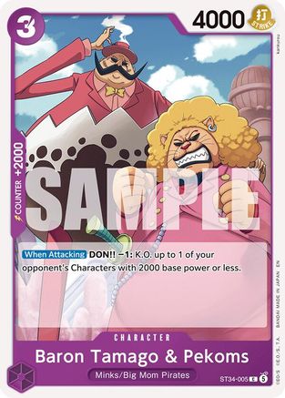 Baron Tamago & Pekoms (ST34-005) [Starter Deck 34: PURPLE Charlotte Katakuri]-1