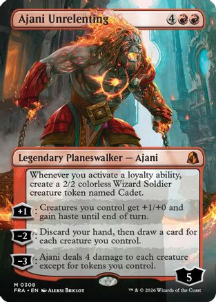 Ajani Unrelenting (Borderless) (308) [Reality Fracture] foil