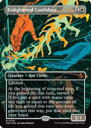 Enlightened Confidant (Borderless) (0439) (439) [Reality Fracture] foil