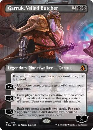 Garruk, Veiled Butcher (Borderless) (303) [Reality Fracture] foil