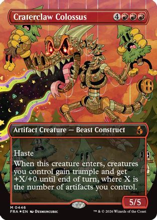 Craterclaw Colossus (Borderless) (0446) (446) [Reality Fracture] foil
