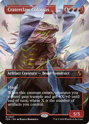 Craterclaw Colossus (Borderless) (0327) (327) [Reality Fracture] foil