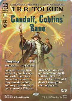 Gandalf, Goblins' Bane (Borderless) (Surge Foil) (278) [The Hobbit] foil-1