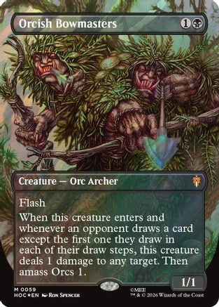 Orcish Bowmasters (Borderless) (Surge Foil) (19) [The Hobbit: Eternal-Legal] foil-1