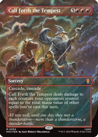Call Forth the Tempest (Borderless) (Surge Foil) (62) [The Hobbit: Eternal-Legal] foil-1