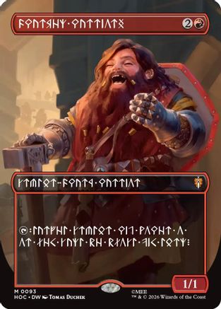 Dwarven Warriors (Borderless) (Dwarvish) (93) [The Hobbit: Eternal-Legal] foil