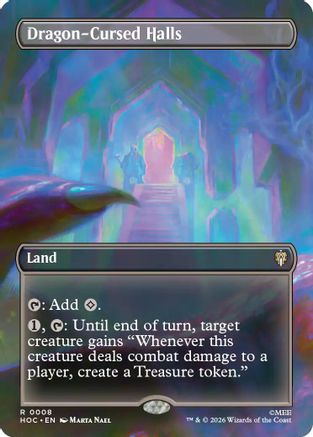 Dragon-Cursed Halls (Borderless) (8) [The Hobbit: Eternal-Legal] foil