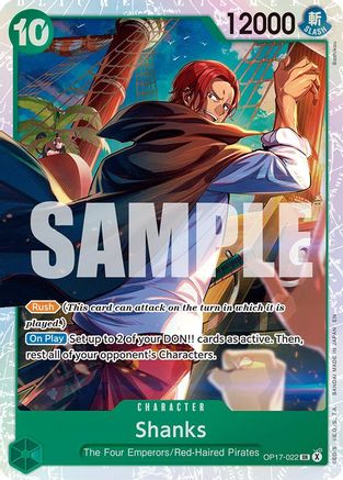Shanks (022) (OP17-022) [The World's Strongest Warriors] Foil