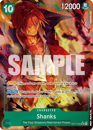 Shanks (022) (Alternate Art) (OP17-022) [The World's Strongest Warriors] Foil-1