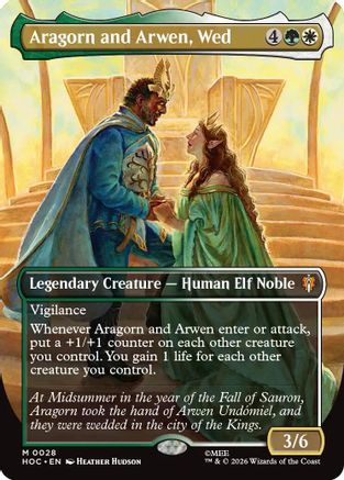 Aragorn and Arwen, Wed (Borderless) (28) [The Hobbit] foil