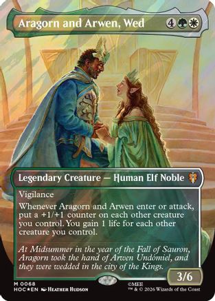 Aragorn and Arwen, Wed (Borderless) (Surge Foil) (68) [The Hobbit] foil-1