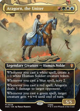 Aragorn, the Uniter (Borderless) (29) [The Hobbit: Eternal-Legal] foil