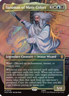 Saruman of Many Colors (Borderless) (Surge Foil) (75) [The Hobbit: Eternal-Legal] foil-1