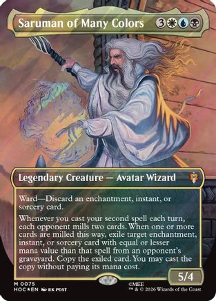 Saruman of Many Colors (Borderless) (Surge Foil) (75) [The Hobbit: Eternal-Legal] foil