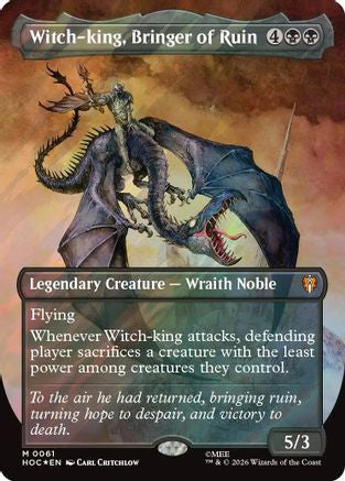Witch-king, Bringer of Ruin (Borderless) (Surge Foil) (61) [The Hobbit] foil