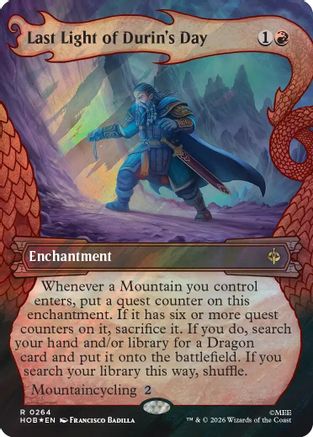 Last Light of Durin's Day (Showcase) (Surge Foil) (264) [The Hobbit] foil