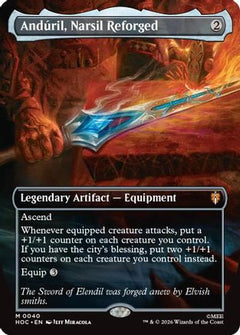 Anduril, Narsil Reforged (Borderless) (40) [The Hobbit: Eternal-Legal] foil-1