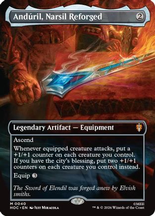 Anduril, Narsil Reforged (Borderless) (40) [The Hobbit: Eternal-Legal] foil