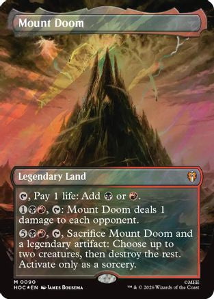 Mount Doom (Borderless) (Surge Foil) (90) [The Hobbit: Eternal-Legal] foil