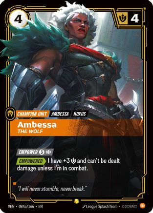 Ambessa, The Wolf (Alternate Art) (084a/166) [Vendetta] Foil