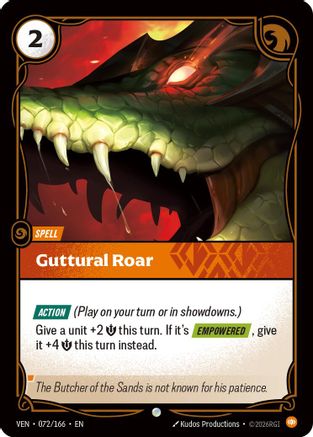 Guttural Roar (072/166) [Vendetta] Foil-1