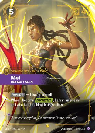 Mel, Defiant Soul (Overnumbered) (188/166) [Vendetta] Foil-1