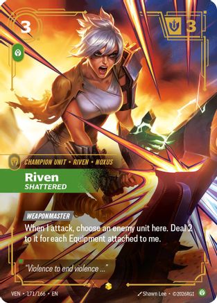 Riven, Shattered (Overnumbered) (171/166) [Vendetta] Foil-1