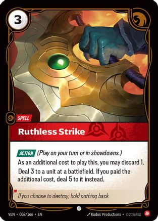 Ruthless Strike (008/166) [Vendetta] Foil-1