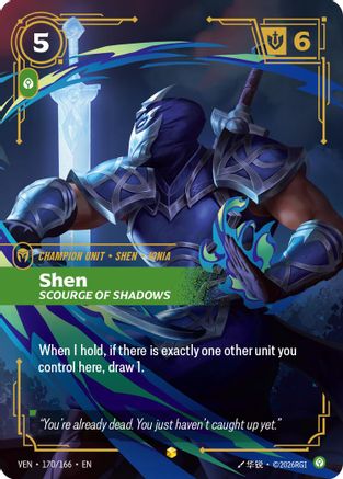 Shen, Scourge of Shadows (Overnumbered) (170/166) [Vendetta] Foil-1