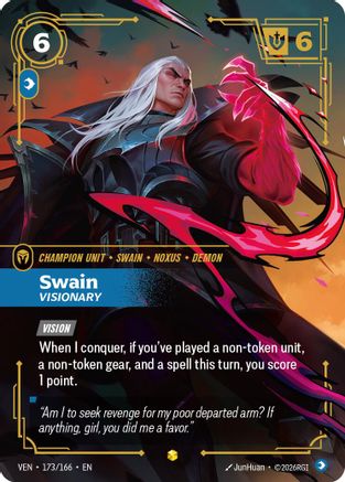 Swain, Visionary (Overnumbered) (173/166) [Vendetta] Foil