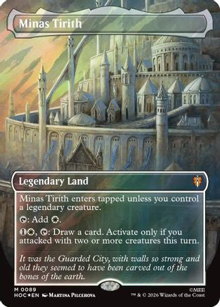 Minas Tirith (Borderless) (Surge Foil) (89) [The Hobbit: Eternal-Legal] foil