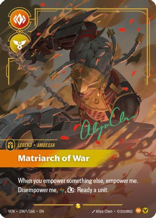 Ambessa - Matriarch of War (Signature) (196*/166) [Vendetta] Foil-1