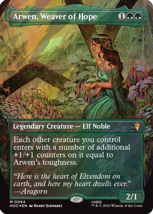 Arwen, Weaver of Hope (Borderless) (Surge Foil) (64) [The Hobbit: Eternal-Legal] foil-1
