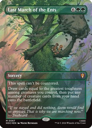 Last March of the Ents (Borderless) (Surge Foil) (67) [The Hobbit: Eternal-Legal] foil-1