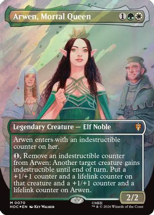 Arwen, Mortal Queen (Borderless) (Surge Foil) (70) [The Hobbit: Eternal-Legal] foil