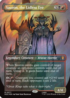 Sauron, the Lidless Eye (Borderless) (Surge Foil) (77) [The Hobbit: Eternal-Legal]-1