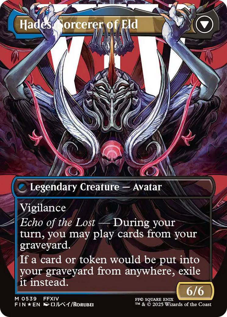 Emet-Selch, Unsundered // Hades, Sorcerer of Eld (539) (Surge Foil) [FINAL FANTASY] foil - Deck Out Gaming