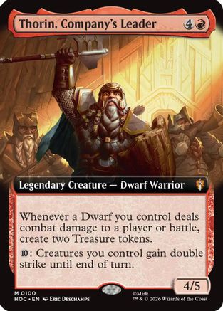 Thorin, Company's Leader (Extended Art) (100) [The Hobbit: Eternal-Legal] foil