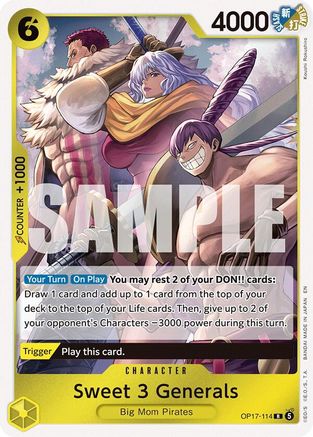 Sweet 3 Generals (OP17-114) [The World's Strongest Warriors] Foil-1