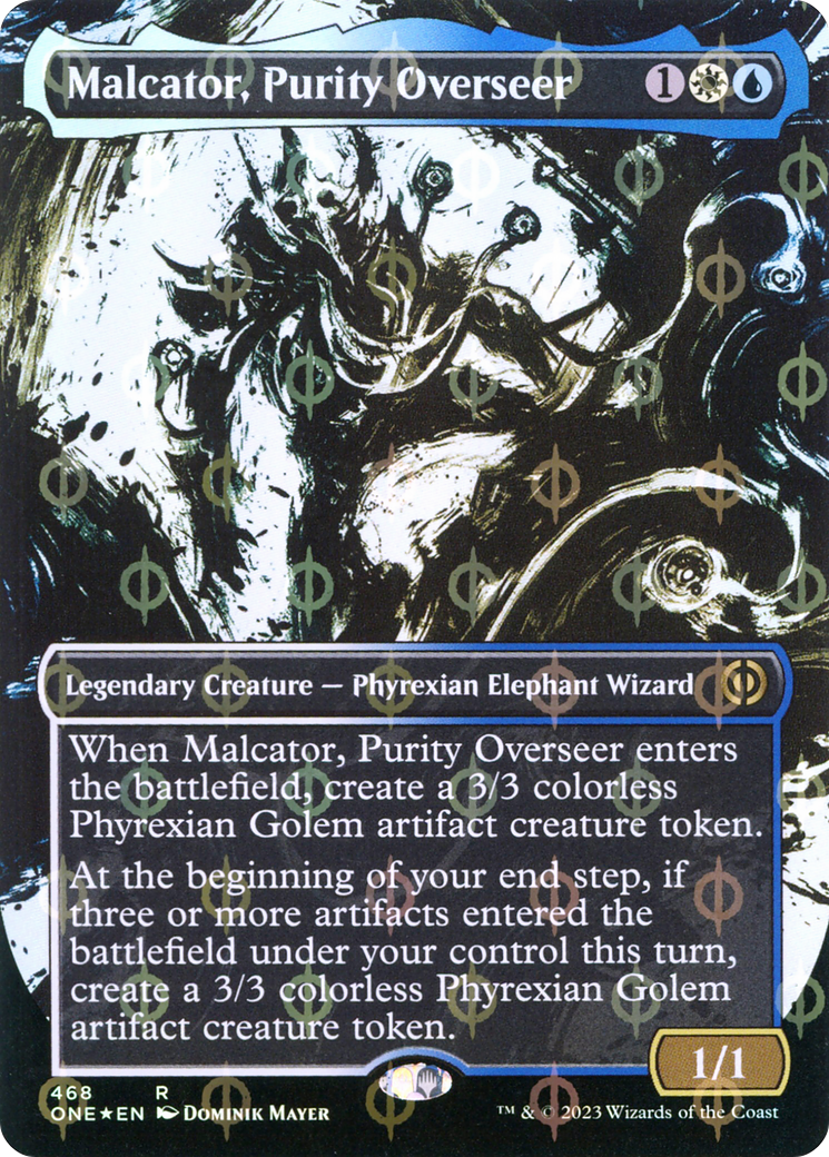 Malcator, Purity Overseer (Showcase) (Step-and-Compleat Foil) (468) [Phyrexia: All Will Be One] foil - Deck Out Gaming