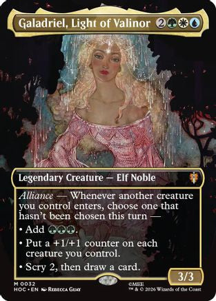 Galadriel, Light of Valinor (Borderless) (32) [The Hobbit: Eternal-Legal] foil