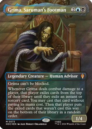 Grima, Saruman's Footman (Borderless) (Surge Foil) (73) [The Hobbit: Eternal-Legal] foil