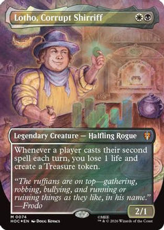 Lotho, Corrupt Shirriff (Borderless) (Surge Foil) (74) [The Hobbit: Eternal-Legal] foil-1