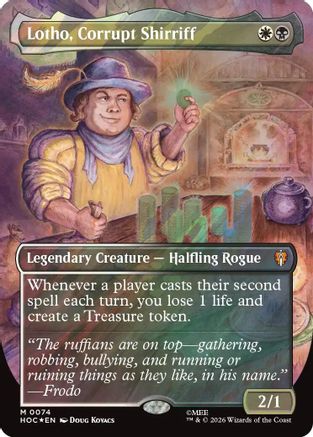 Lotho, Corrupt Shirriff (Borderless) (Surge Foil) (74) [The Hobbit: Eternal-Legal] foil